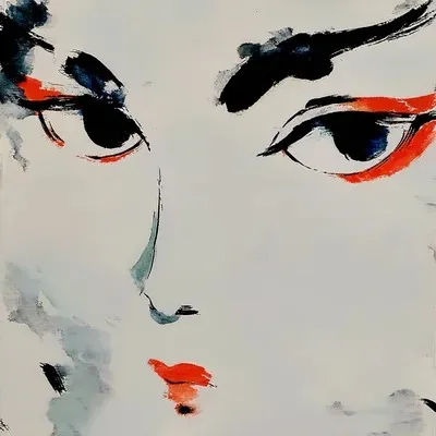 Ink and watercolor