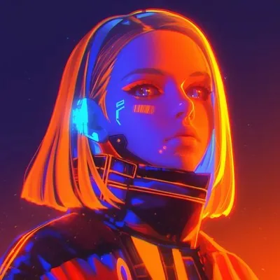 Cyberpunk, Orange, Blue