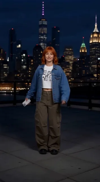 Overarching Concept: Continuous character journey, moving from gritty Y2K streetwear on a dark rooftop to a stylized, hi