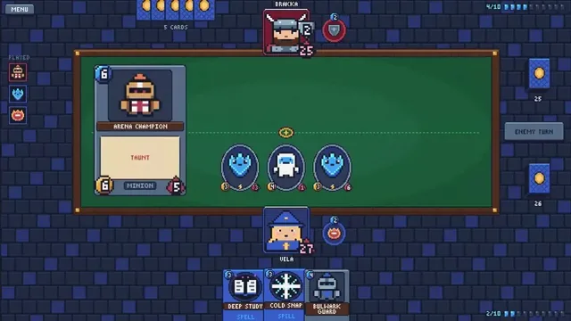 Pixel Art 1v1 Card Battle Game