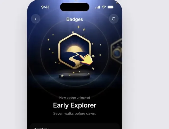 Premium 3D Badge Unlock Screen From Figma