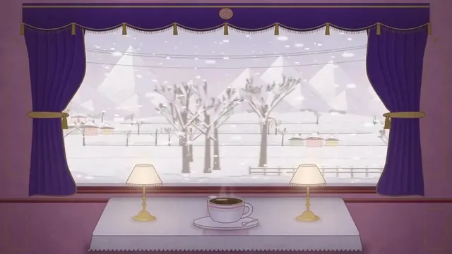 Four Seasons Train Window in Grand Budapest Style
