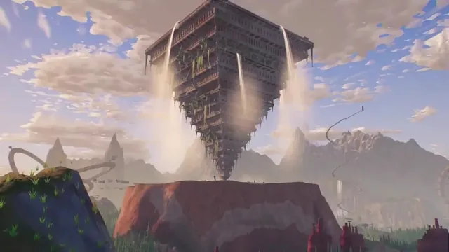Cinematic Explorable 3D World of Strange Architecture