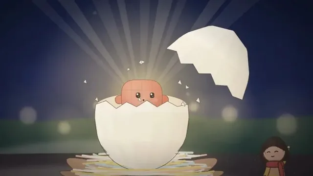 Origami Doodle Animation of Civilization Hatching AI