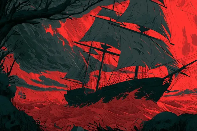 Cover art for a horror comic anthology with a dark color palette and grotesque creatures.