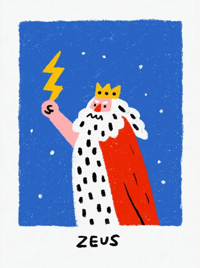 Stylized, cute depictions of Olympian gods, reimagined with a modern, adorable aesthetic.