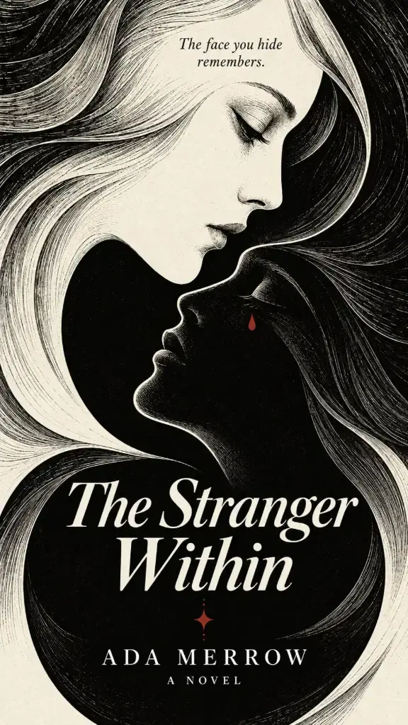 A striking literary book cover featuring optical illusions, intricate vintage engraving, and elegant editorial typography in a 9:16 aspect ratio.