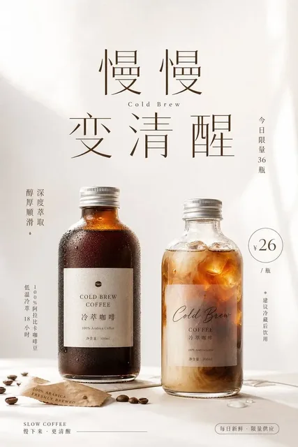 A bright and clean commercial visual with a large, clear Chinese title at the center, surrounded by subtle product elements and informational text, presented on a light background.