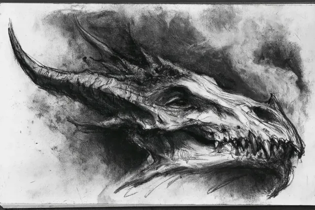 A gritty charcoal sketch with expressive shading and bold linework, featuring rough textures and smudged gradients.