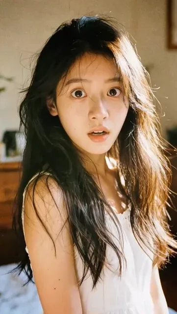 Extreme close-up of a 19-year-old Japanese actress's face, showing nuanced emotional reactions in natural lighting.