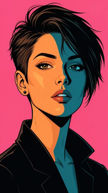 An abstract explosion of bright colors and dynamic shapes, representing evolved pop art.