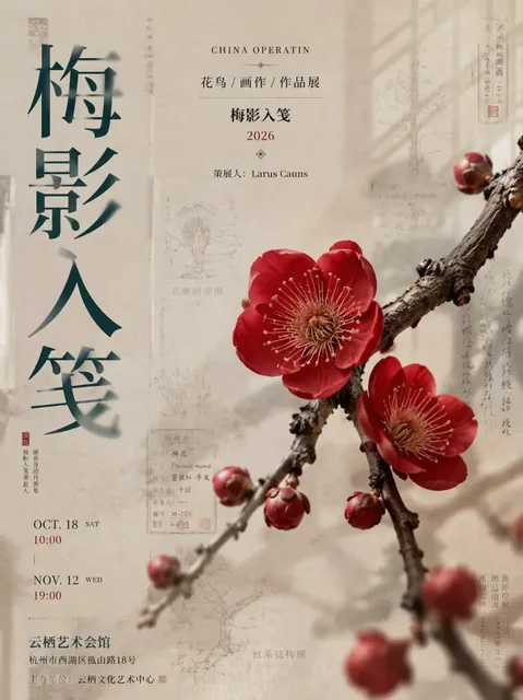 A vertical exhibition poster with a large, clear Chinese title on the left, a realistic central subject, and a textured paper background with subtle overlays, evoking a museum qual