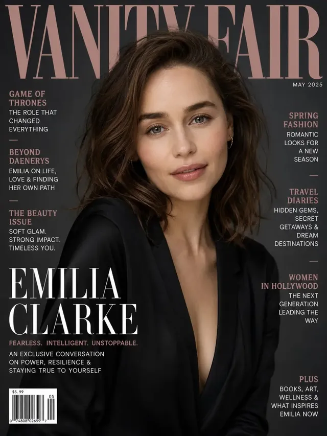 Hyper-realistic cinematic portrait of a celebrity in a tailored luxury black suit with gold accents, standing confidently in a modern penthouse overlooking a city skyline at sunset.