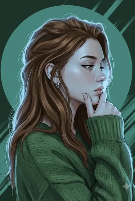 A cohesive series of digital illustrations featuring a consistent character style, with variations in color palette and background elements.