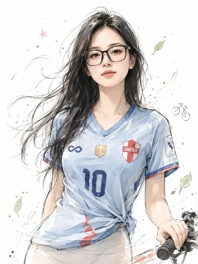 A vibrant, manga-style illustration of a character with distinct features and expressive emotions, depicted in a dynamic pose with a hand-drawn, graffiti-like aesthetic.
