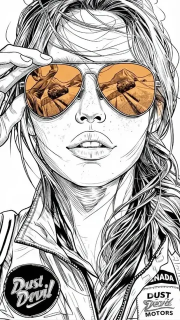 Detailed black-and-white engraved line art portrait with clean curved contour shading, inspired by vintage woodcuts and linoleum, on a plain white background.