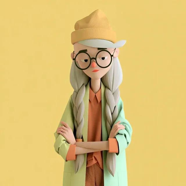 Minimalist 3D character design featuring rounded shapes, soft pastel colors, and matte textures, inspired by editorial illustration and motion graphics.
