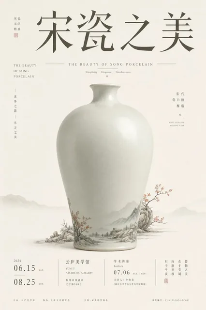 A collage of poster designs inspired by ancient Chinese artifacts.