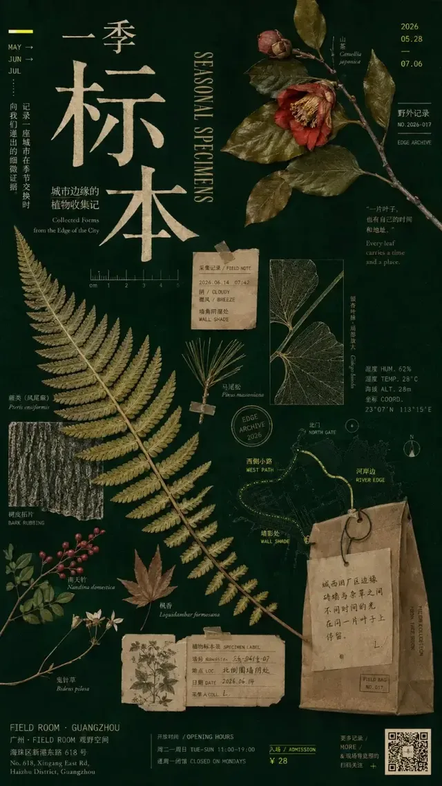 An editorial graphic design poster with a scatter composition, featuring multiple visual anchors, dense information, and organized by color, typography, and spacing.