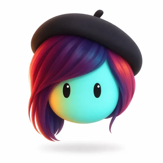 A sleek and modern digital icon design transformed from a personal profile picture.